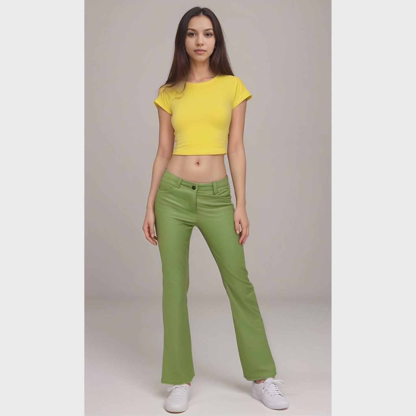 Wanda Green Flare Pants