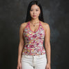 Perl Halter V-neck Cami Top