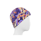 Purple blue psychedelic retro geo paisley patterned beanie for women