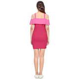 Sechia Color Block Reversible Strap Off Shoulder Bodycon Dress - Blissfully Brand
