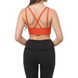 Serena Orange Racerback Eco Groove Sports Bra