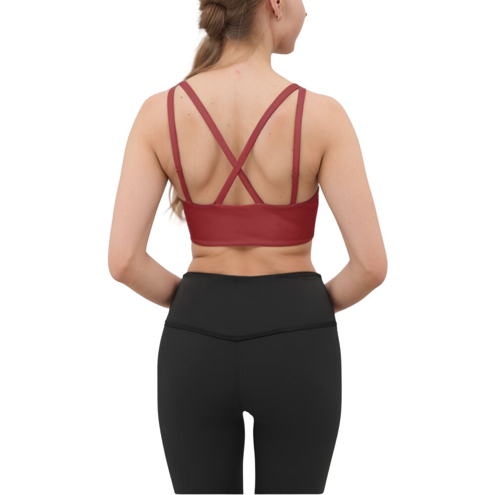 Serena Red Racerback Eco Groove Sports Bra