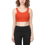 Serena Orange Racerback Eco Groove Sports Bra