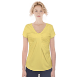  yellow, twisted-knot short-sleeved tee, part of the Wanda pattern series