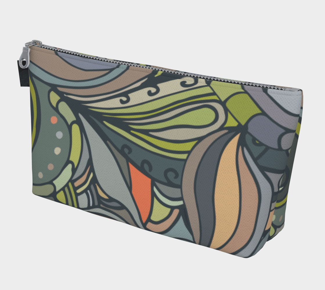 Jana Canvas Cosmetic Bag - Multicolor Abstract Print
