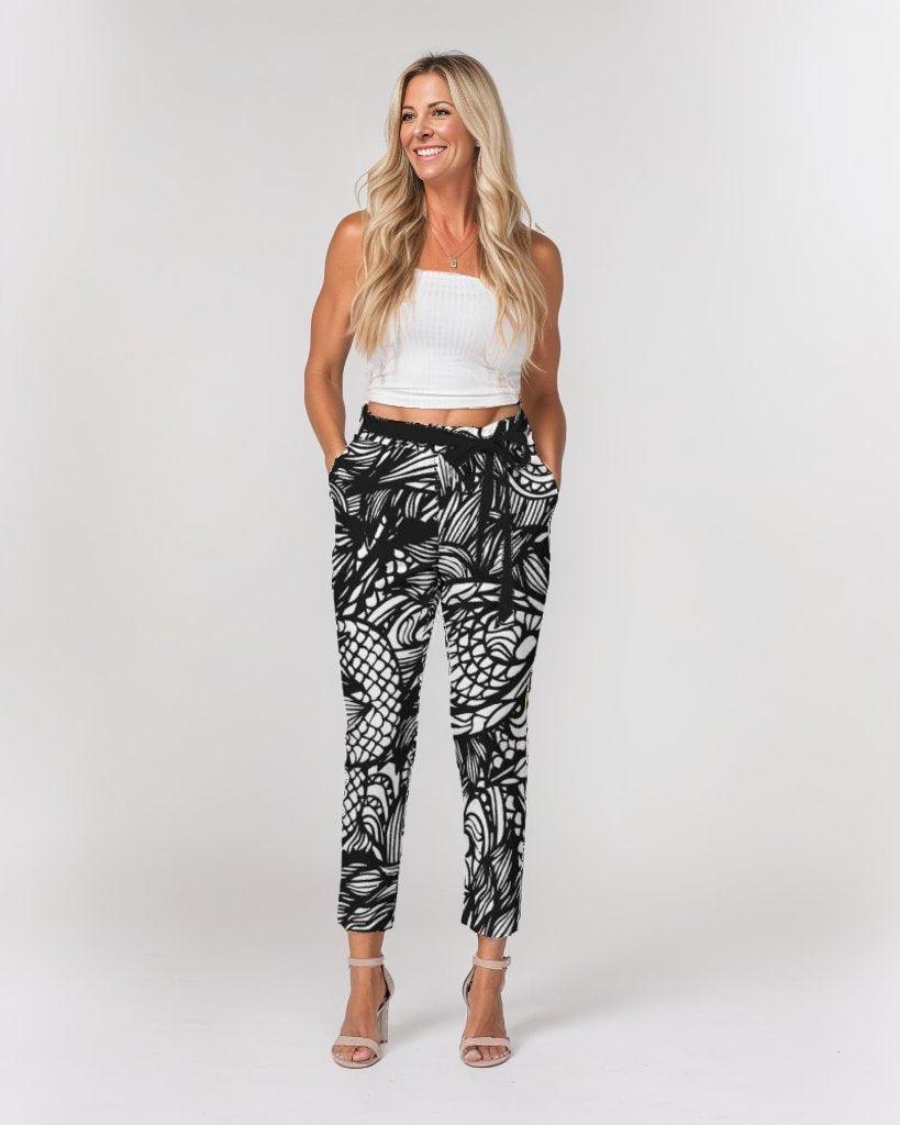 Kona Tie Waist Tapered Pants - Blissfully Brand