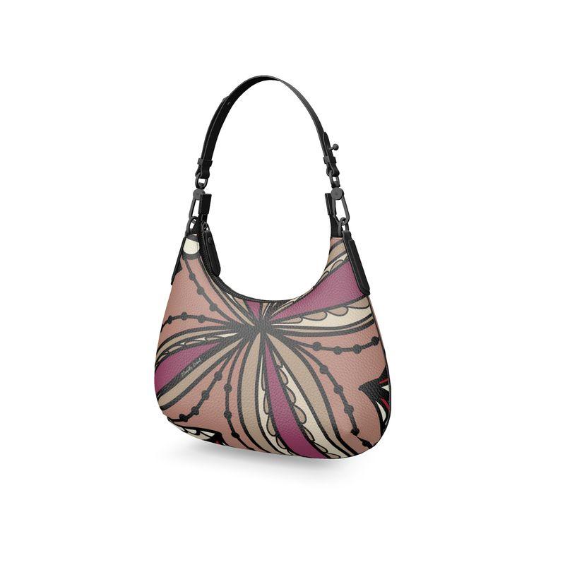 Unia Small Leather Curved Bag - Blissfully Brand