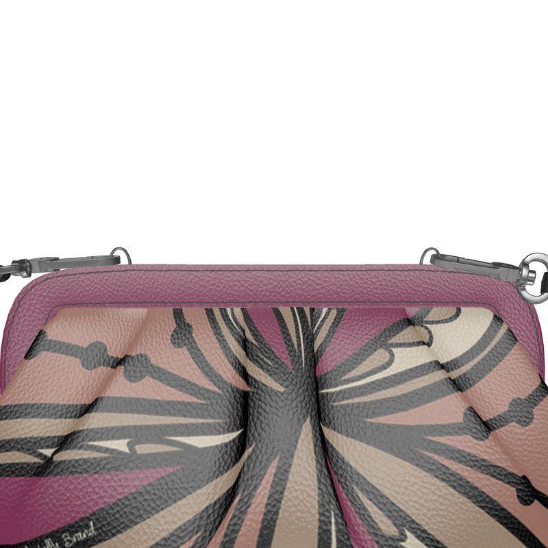 Unia Large Pleated Frame Leather Crossbody Bag - Blissfully Brand