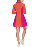 Mina Velour Color Block Flare Dress - Blissfully Brand