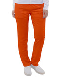 Mandra Orange Women's Straight Leg Mid-Rise Pull On Pants - Plus Size