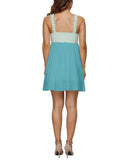 Masu Color Block Babydoll Chiffon Mini Dress - Blissfully Brand