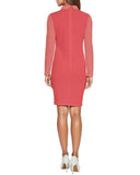 Citra Color Block Long Sleeve Bodycon Collar Dress - Blissfully Brand
