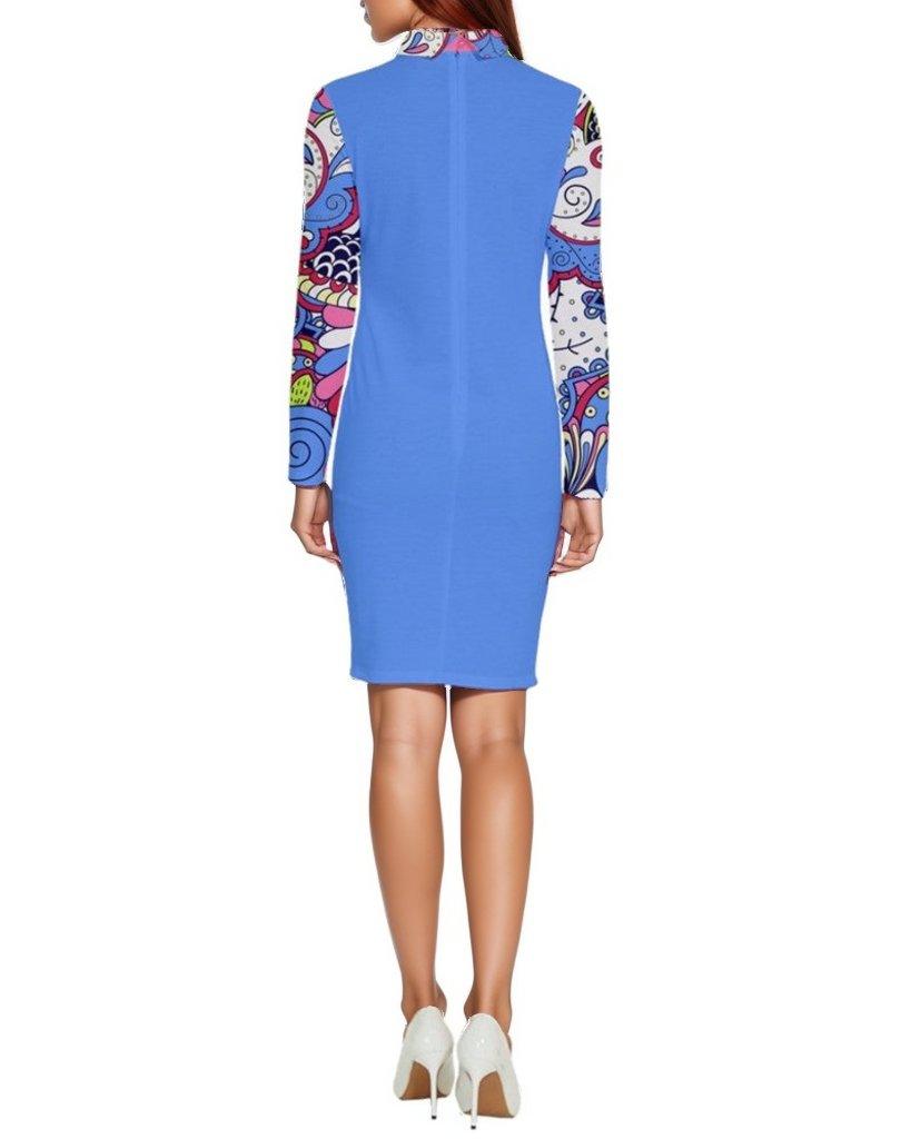 Sechia Long Sleeve Bodycon Collar Dress - Blissfully Brand