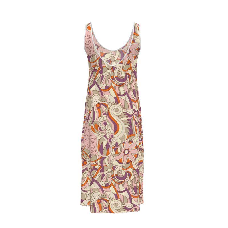 Amai Sleeveless Midi Crepe Tank Dress - Blissfully Brand