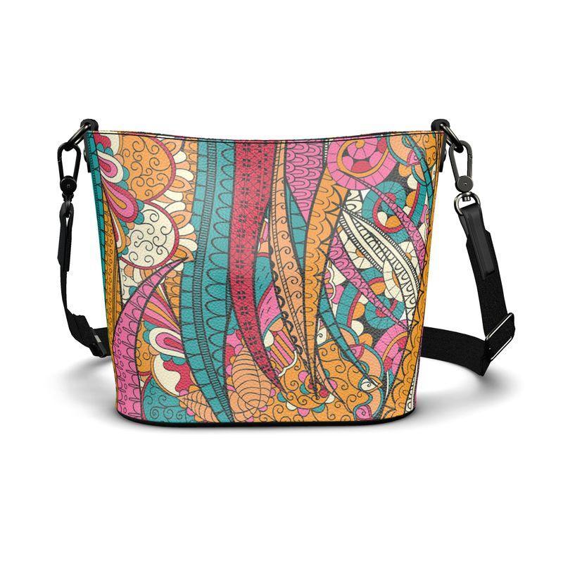 Taki Large Leather Bucket Tote - Blissfully Brand