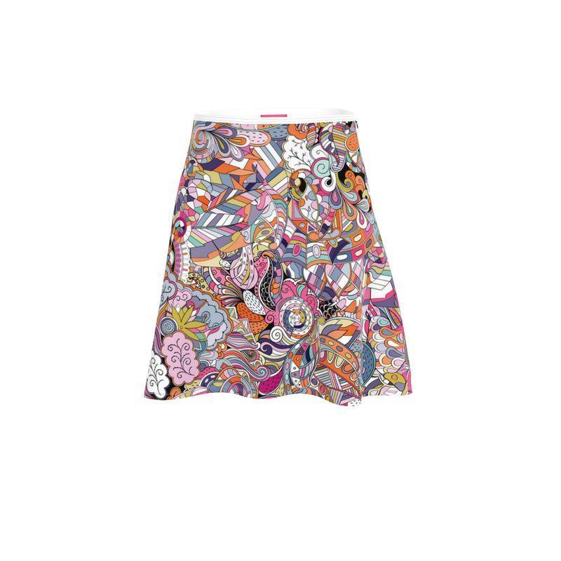 Kyuka Knee Length Skater Skirt - Blissfully Brand