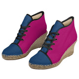 Lina Color Block Wedge Espadrilles - Blissfully Brand