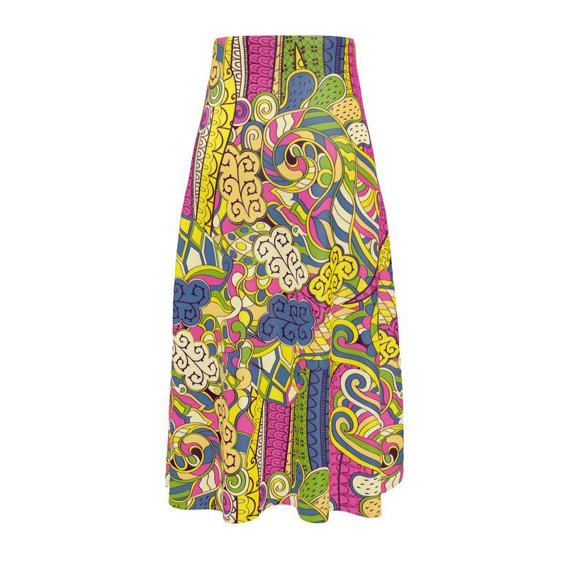 Suki Silk A-line Midi Skirt - Blissfully Brand