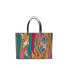 Taki Large Satin & Leather Handbag - Blissfully Brand