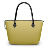 Lina Earl Green Zip Top Large Leather Tote - Handmade in England - Shoulder bag - Nappa Pebble Textured Bolvine Leather