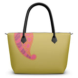 Lina Earl Green Zip Top Large Leather Tote - Handmade in England - Shoulder bag - Nappa Pebble Textured Bolvine Leather