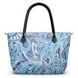 Aqui Large Zip Top Leather Tote - Blissfully Brand