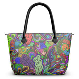 Eranas Large Zip Top Leather Tote - Blissfully Brand