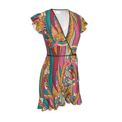 Taki Flounce Wrap Dress - Blissfully Brand