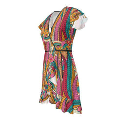 Taki Flounce Wrap Dress - Blissfully Brand