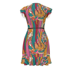 Taki Flounce Wrap Dress - Blissfully Brand
