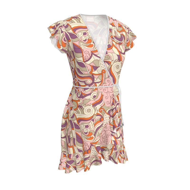 Amai Flounce Wrap Dress - Blissfully Brand