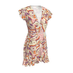 Amai Flounce Wrap Dress - Blissfully Brand