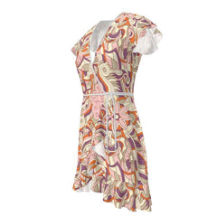 Amai Flounce Wrap Dress - Blissfully Brand