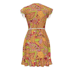 Popsica Flounce Wrap Dress - Blissfully Brand