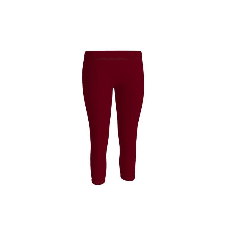 Renai Venetian Red LYCRA® Mid-Rise Capri Leggings - Blissfully Brand