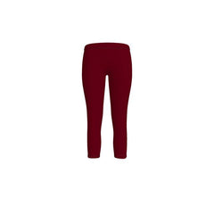 Deep Red Lycra Spandex Midrise Capri Stretch Leggings - Workout Performance - Casual - Handmade in England - Plus Size