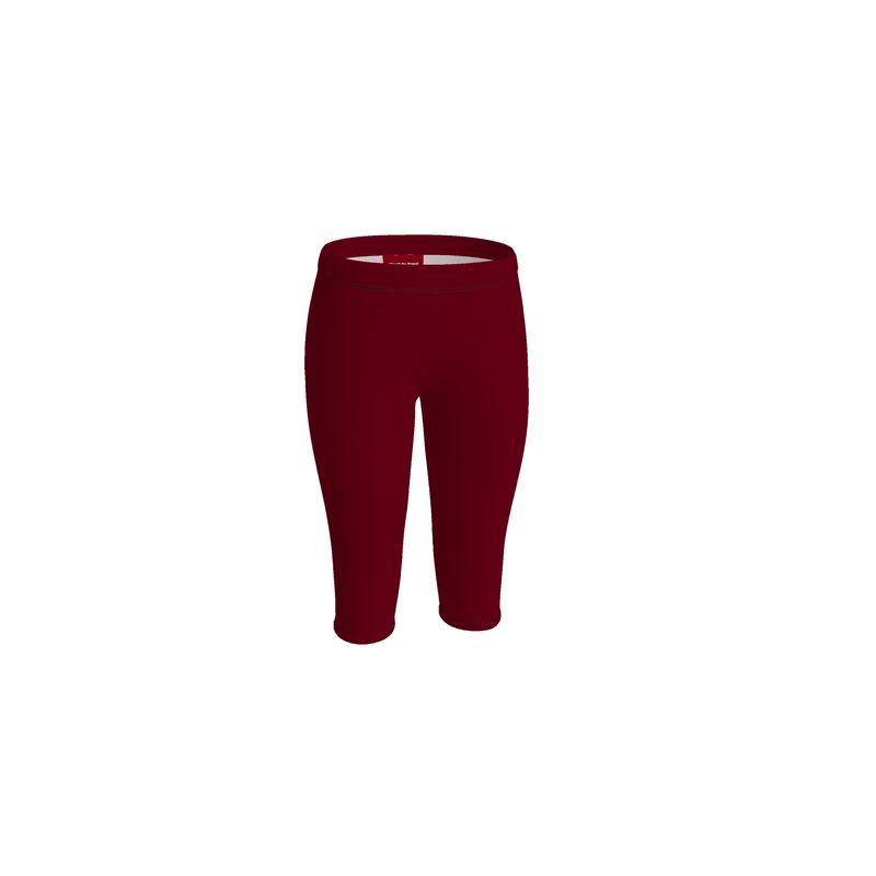 Renai Venetian Red LYCRA® Mid-Rise Cropped Leggings - Blissfully Brand