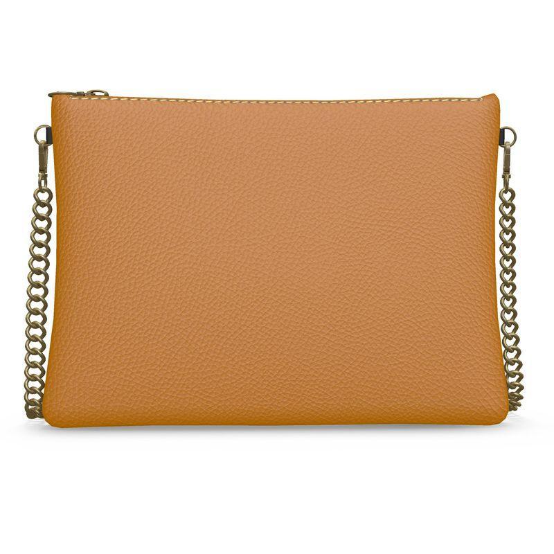 Renai Indochine Orange Crossbody Leather Chain Bag - Blissfully Brand