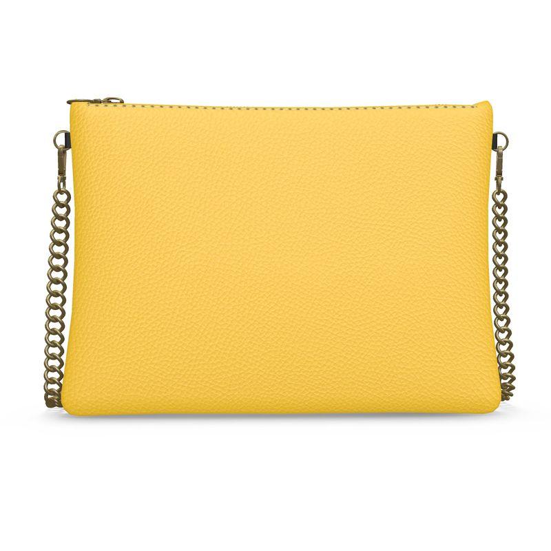 Decora Sunglow Yellow Crossbody Leather Chain Bag - Blissfully Brand