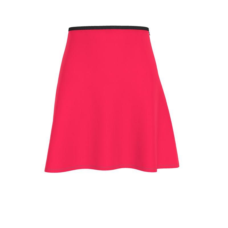 Pena Radical Red Knee Length Skater Skirt - Blissfully Brand
