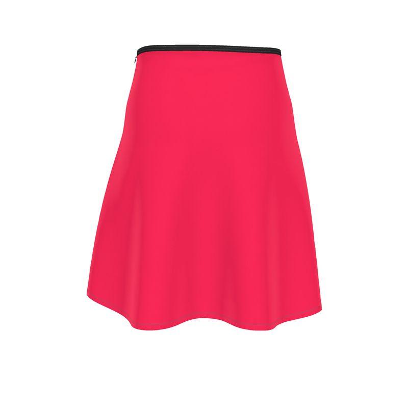 Pena Radical Red Knee Length Skater Skirt - Blissfully Brand