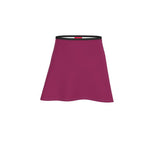 Pena Camelot Red Flared Mini Skater Skirt Dark Red Solid Coordinate Plus Size Handmade In England