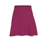 Pena Camelot Red Knee Length Skater Skirt - Blissfully Brand