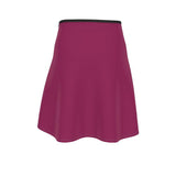 Pena Camelot Red Knee Length Skater Skirt - Blissfully Brand