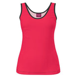 Pena Radical Bright Red Women's Jersey Tank Top - Black Trim Vibrant Coordinate Plus Size Handmade in England Solid Tank