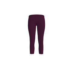 Pena Wine Berry Dark Red LYCRA Capri Mid-Rise Leggings  - Coordinates Yoga Gym Workout Plus Size Handmade in England