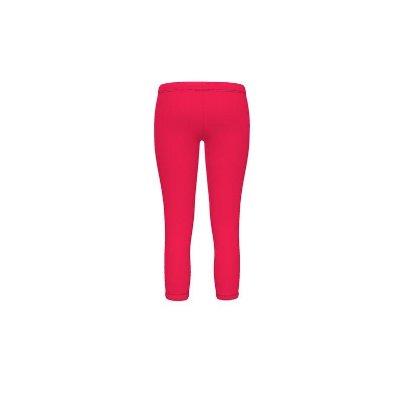 Pena Radical Red LYCRA® Capri Mid-Rise Leggings - Blissfully Brand