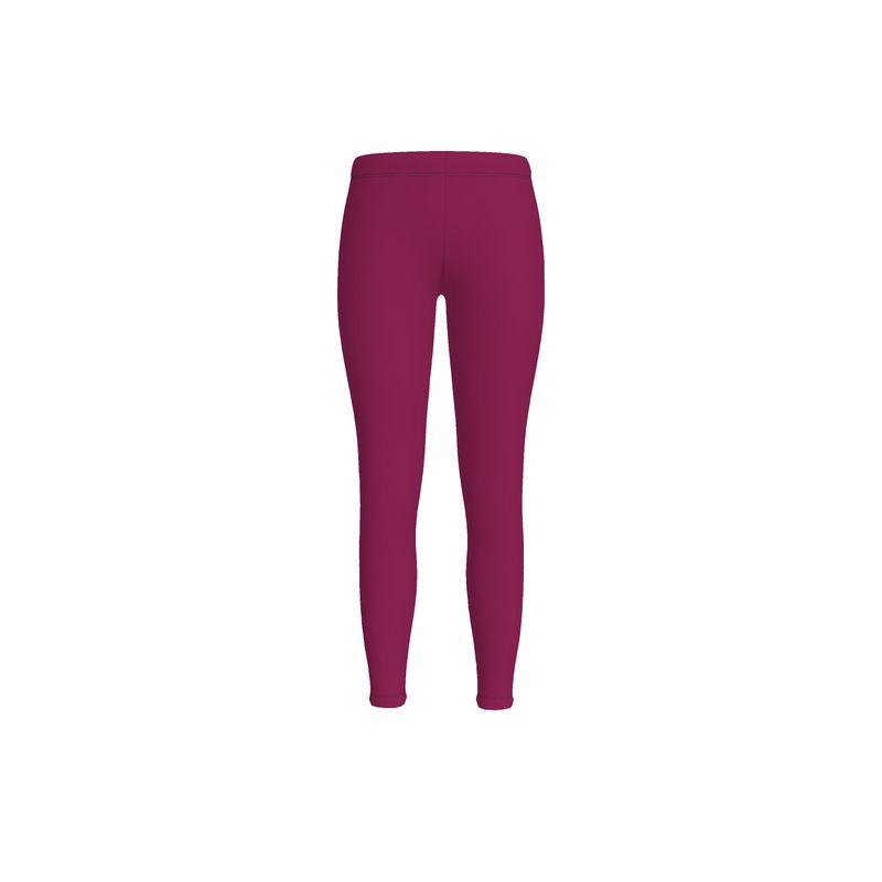 Pena Camelot Dark Red LYCRA Mid-Rise Leggings Gym Workout Yoga Plus Size Coordinates Handmade in England