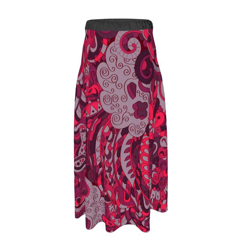 Pena Elastic Waist Tie Maxi Skirt - Blissfully Brand