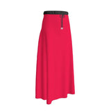 Pena Radical Red Elastic Waist Tie Maxi Skirt - Blissfully Brand